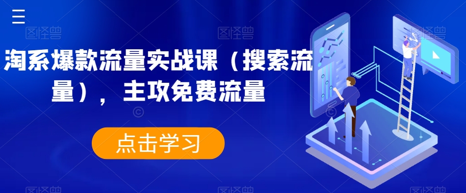 【6199期】淘系爆款流量实战课（搜索流量），主攻免费流量