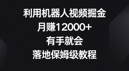 【6949期】利用AI机器人视频号掘金，月赚12000+，有手就会，落地保姆级教程