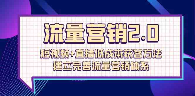 【7571期】短视频+直播低成本获客方法，建立完善流量营销体系（72节）