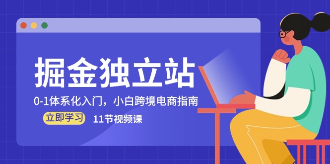 【7684期】掘金独立站，0-1体系化入门，小白跨境电商指南（11节视频课）