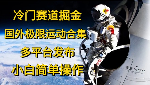 【7765期】冷门赛道掘金，国外极限运动视频合集，多平台发布，小白简单操作