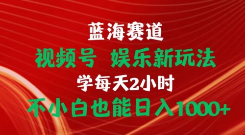 【7806期】蓝海赛道视频号 娱乐新玩法每天2小时小白也能日入1000+