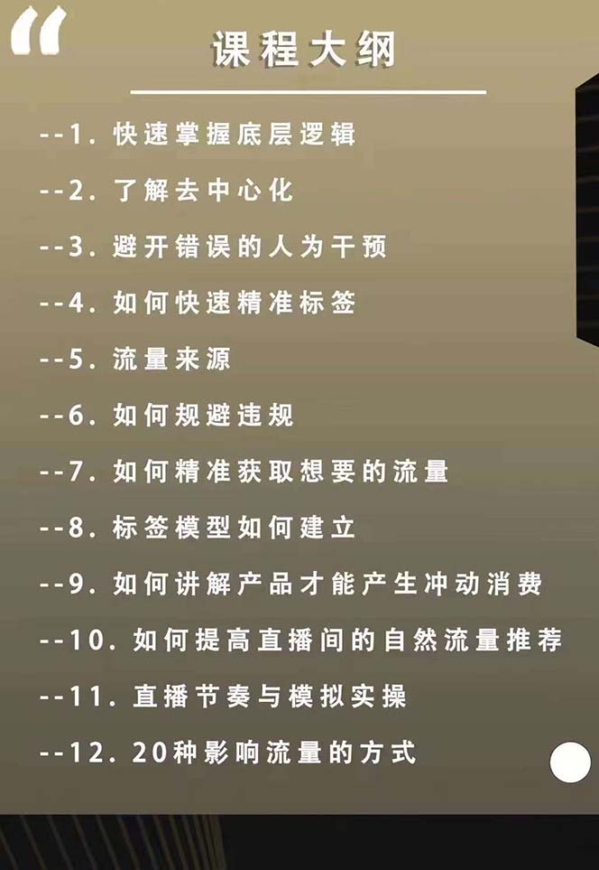 主播运营【8月新课】拉爆自然流，做懂流量的主播新规政策下，自然流破…