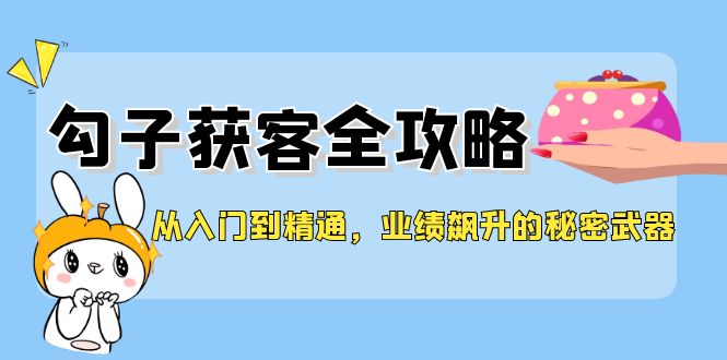 【8167期】从入门到精通，勾子获客全攻略，业绩飙升的秘密武器