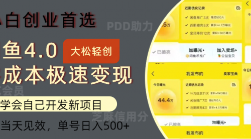 【8223期】闲鱼0成本极速变现项目，多种变现方式 单号日入500+