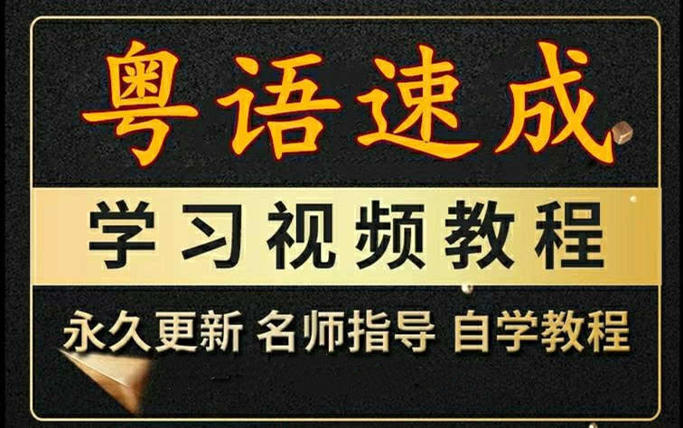 【8674期】粤语视频教程教学课程广东话学习教程零基础速成入门到精通