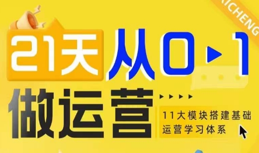 【8785期】21天从0-1做电商运营，11大维度搭建基础运营学习体系