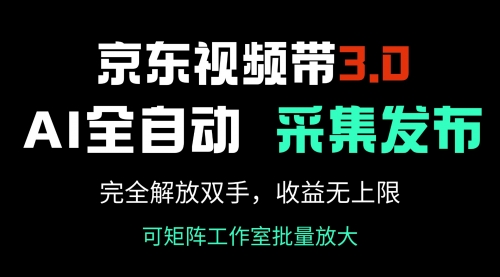 【9036期】京东视频带货3.0，Ai全自动采集＋自动发布，完全解放双手