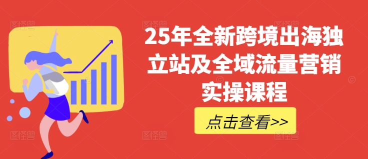 【第9130期】25年全新跨境出海独立站及全域流量营销实操课程，跨境电商独立站TIKTOK全域营销普货特货玩法大全插图